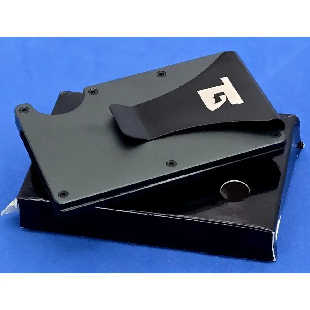 Minimalist Metal Wallet w/ Money Clip RFID Blocking Slim Card Holder